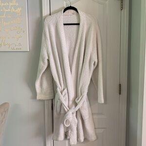 Pottery Barn Teddy Or Sherpa‎ Robe plush size L white cozy soft